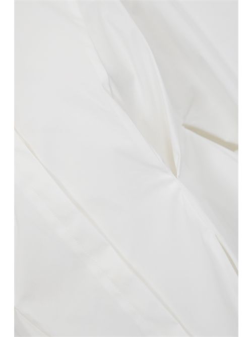 Camicia con pieghe in cotone Bianco Liviana Conti | F5SK13A01-0